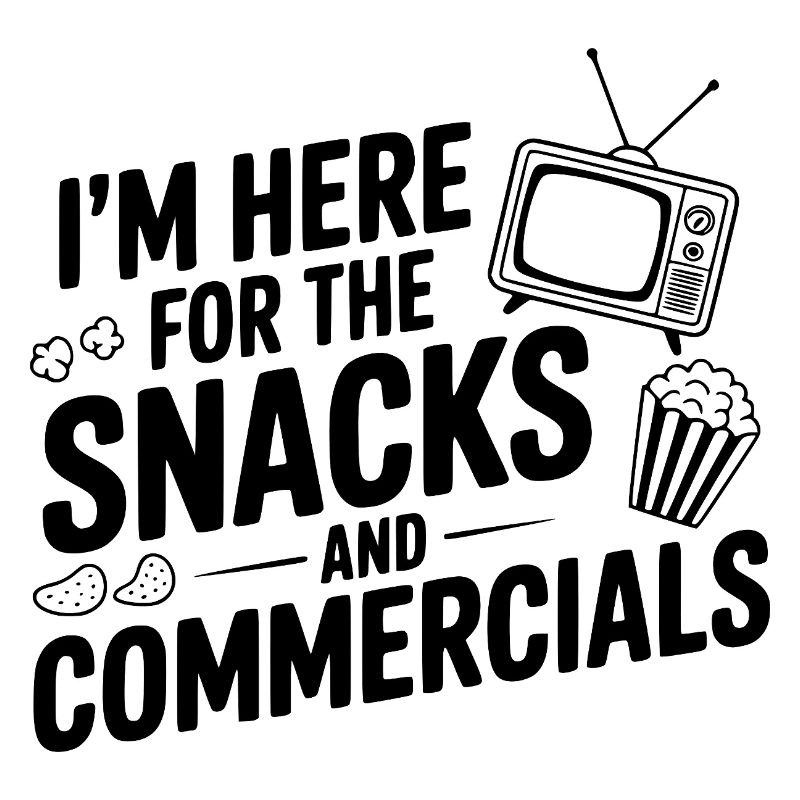 Je suis là pour les snacks et les publicités