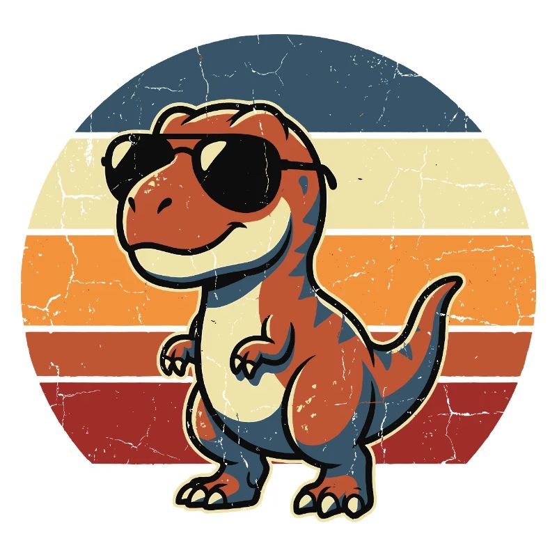 Cooler Retro Dinosaurier Sonnenbrille Design