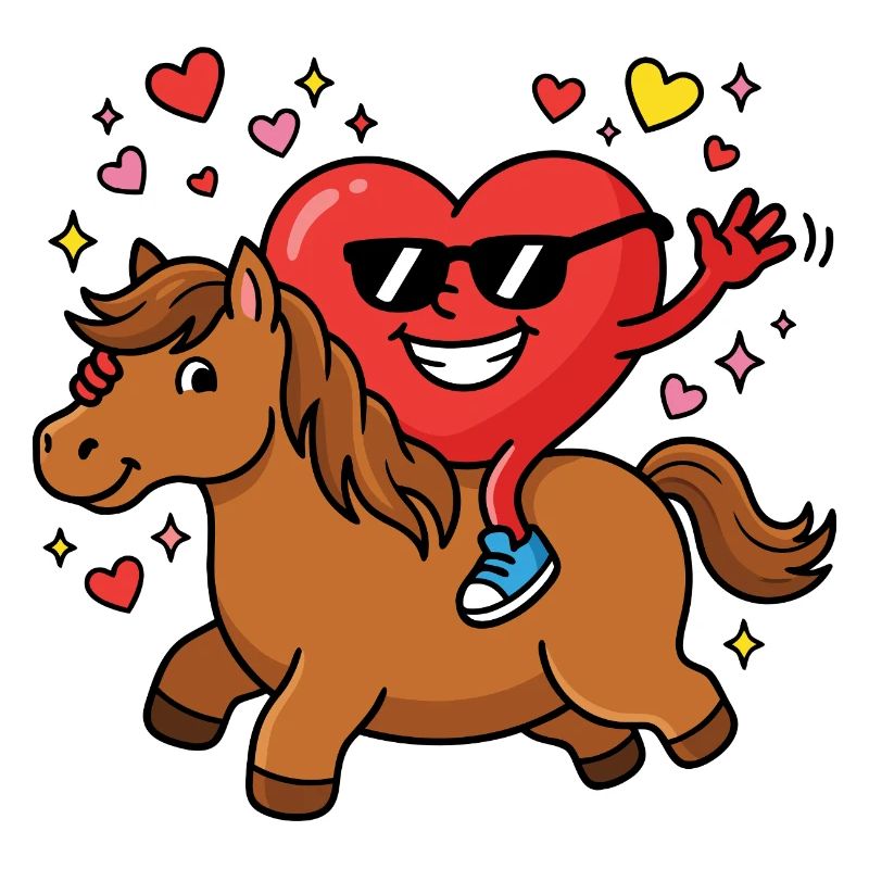 Cheval drôle pour la Saint-Valentin