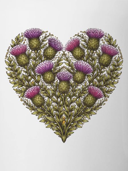 Thistle Heart Botanical Print