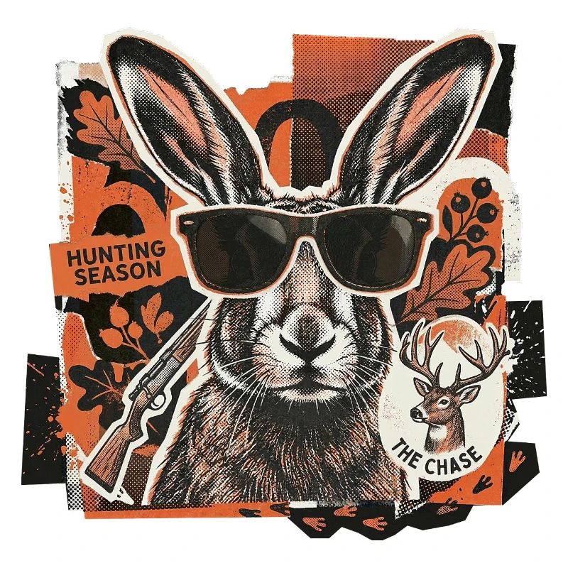 Cooler Vintage Jäger Hase