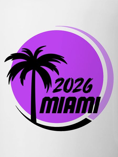 Miami Palm Trees Neon Logo