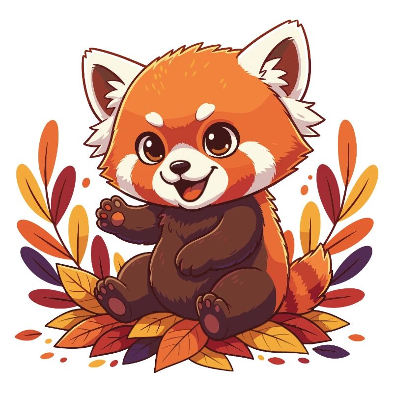 Cuddly Autumn Panda