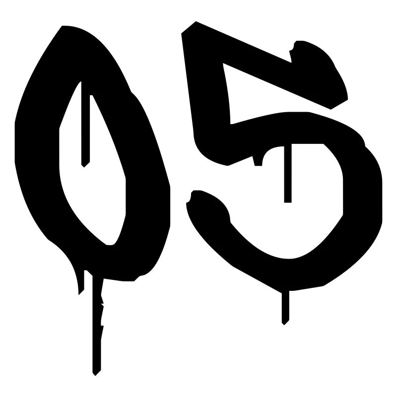 Nombre 05 Style Graffiti Urbain