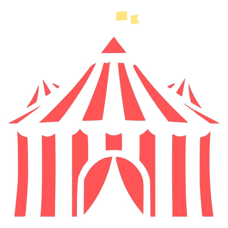 Circus Tent Flat Design Event