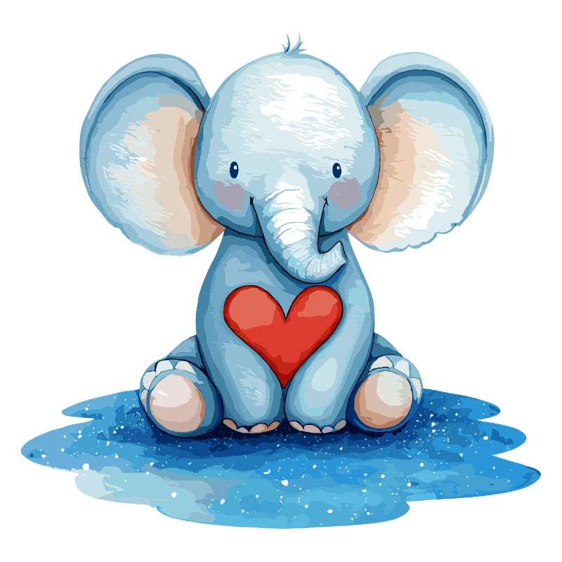 L’ami cœur d’éléphant bleu