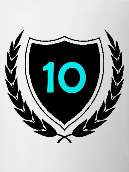 Neon Ten Numeral Print