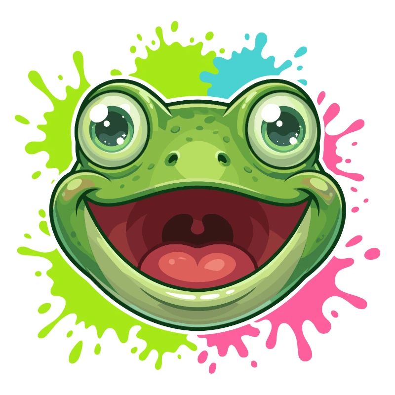 Éclaboussure joyeuse de grenouilles