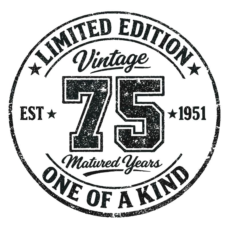 75 Ans Vintage 1951 Édition Limitée Cadeau