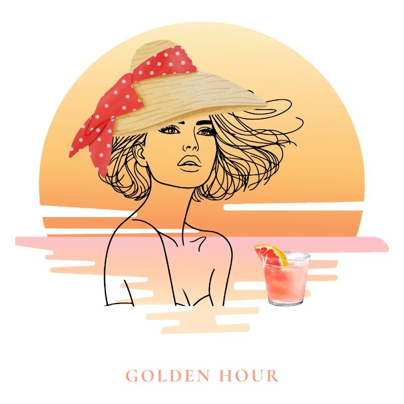 Golden Hour Sunset Design, Elegant Summer Feeling