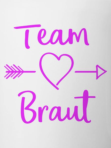Team Braut Herz Pfeil Design