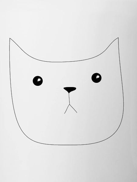 Katzenkopf Silhouette Minimal