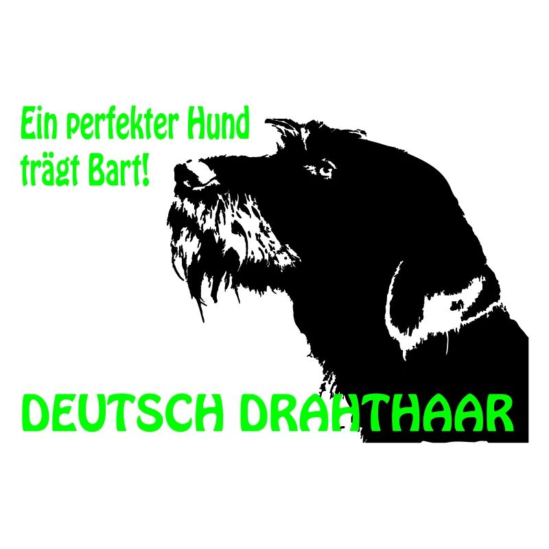 Deutsch Drahhaar-Portrait mit Text