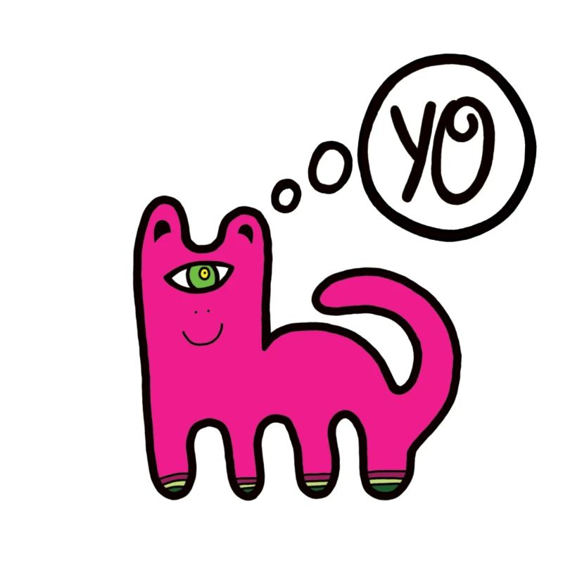 Bulle de dialogue drôle de chat