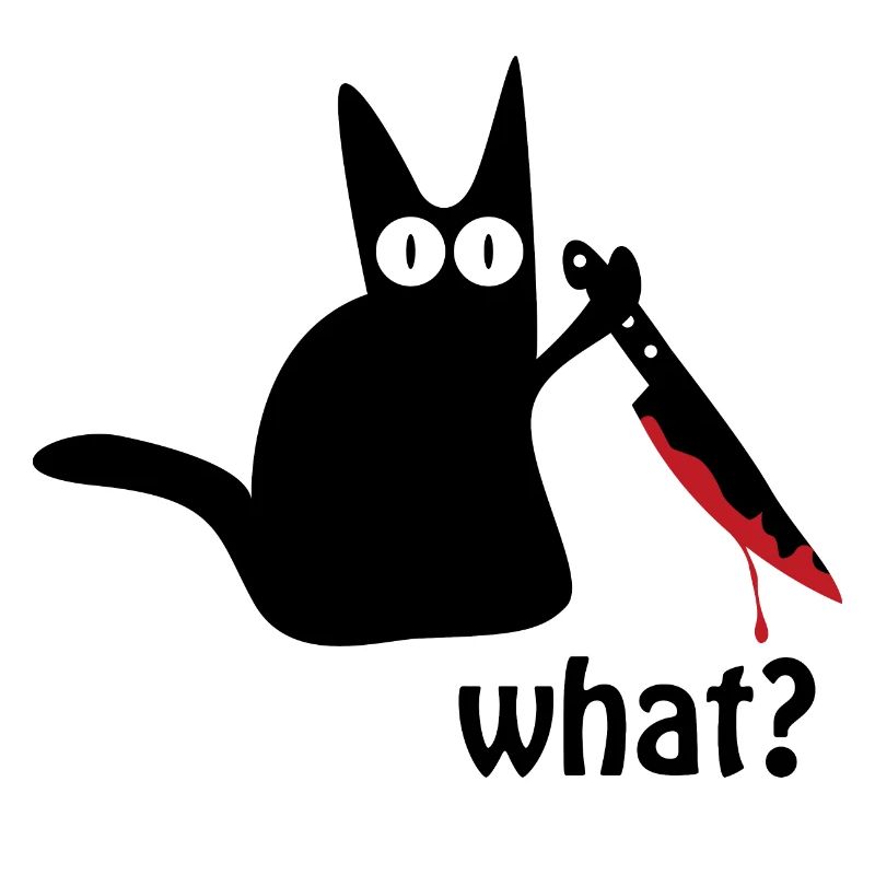 Sang de couteau chat Halloween