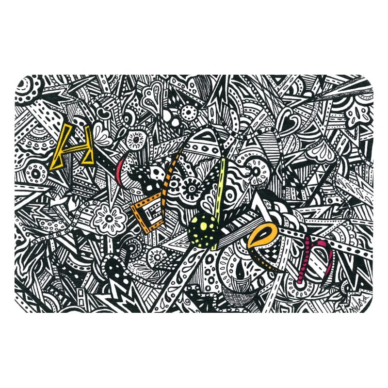 Hidden Zentangle Art Solution édition jaune