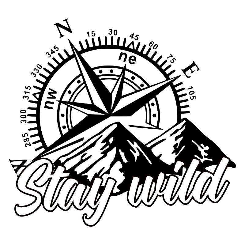 Stay Wild Mountains Compass