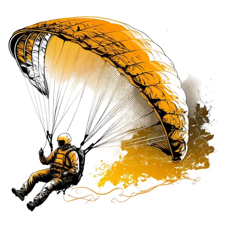 Flying high, paragliding