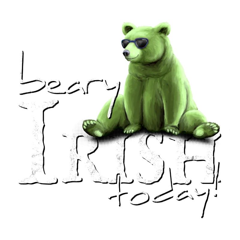 Beary Irish Today Green Bear St Patrick's Day