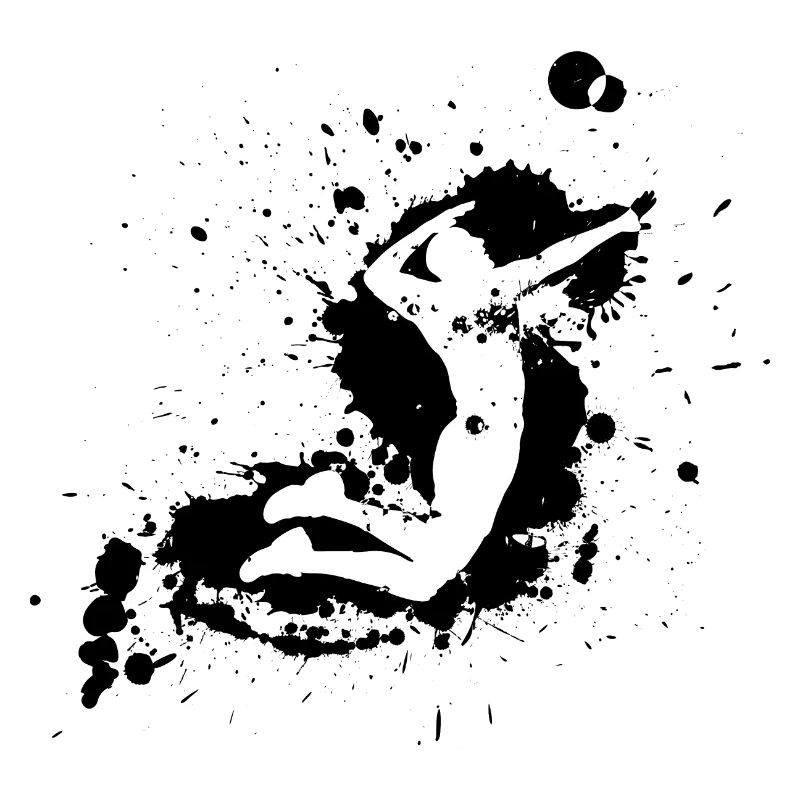 Volleyball Spike Man Black