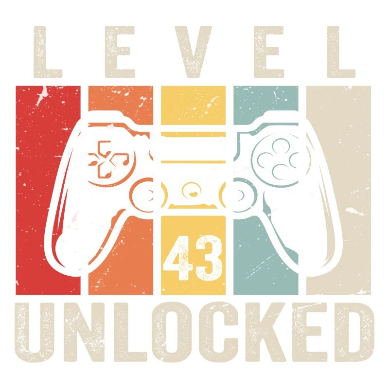 Level 43 Unlocked 43 Jahre Geburtstag Geschenk