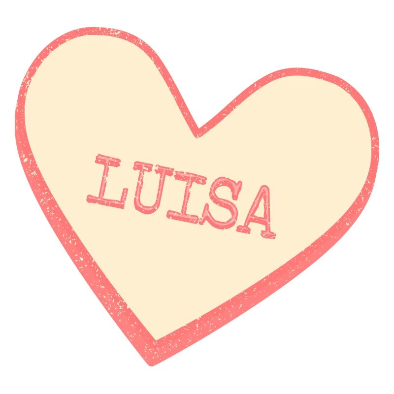 Luisa Surname First name pink sugar heart