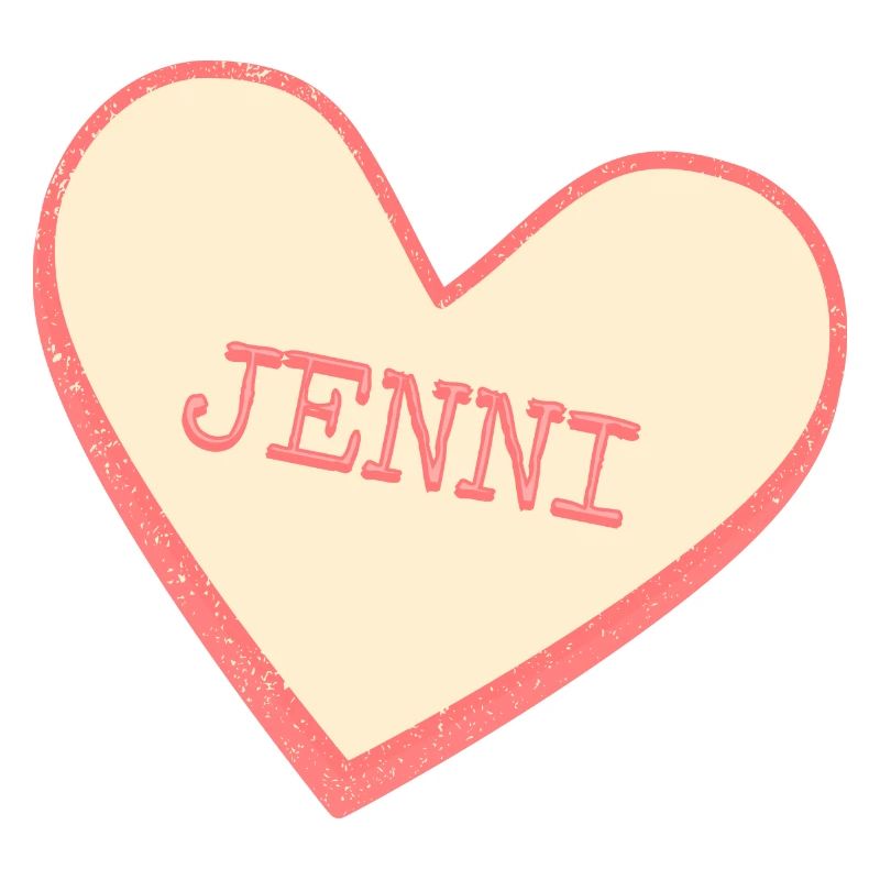 Jenni Nom Prénom Pink Sugar Heart