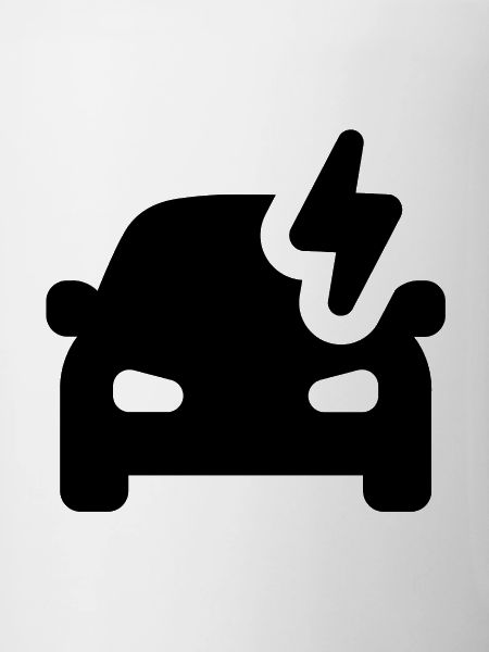 Black electric car