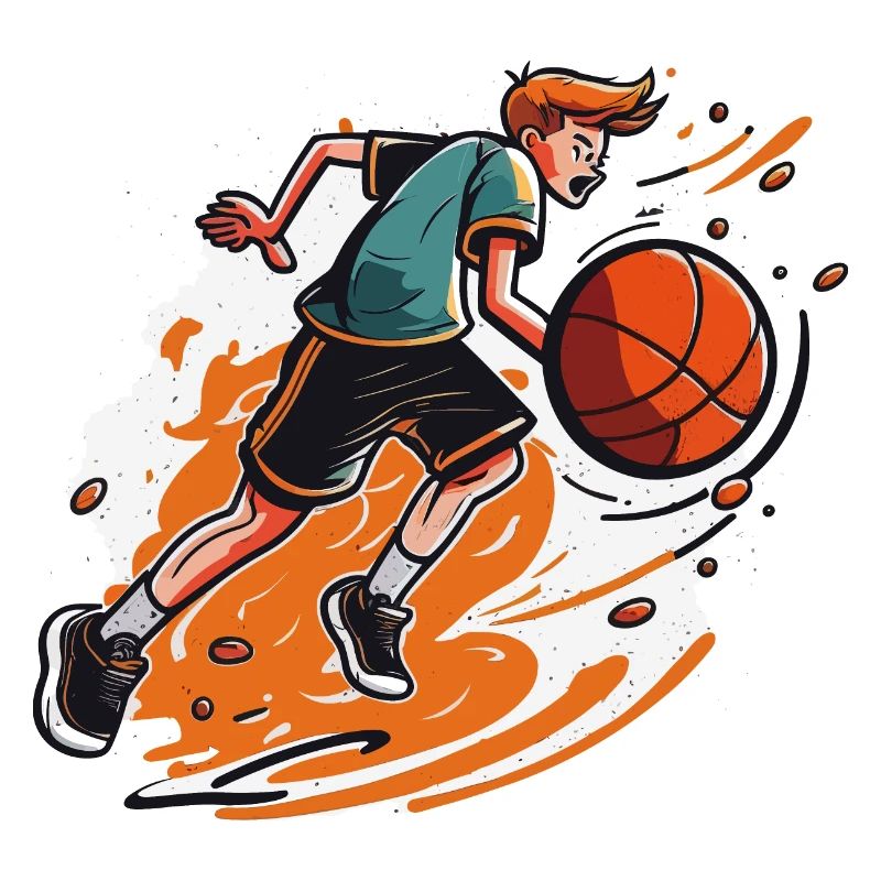 Basketball-Profi mit Höchstgeschwindigkeit