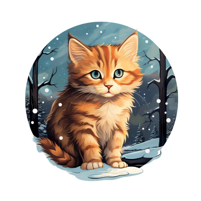 Chat dans la neige
