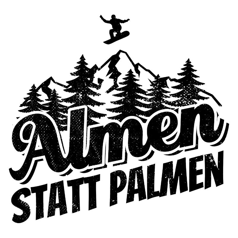 Snowboard Almen Statt Palmen Snowboarder
