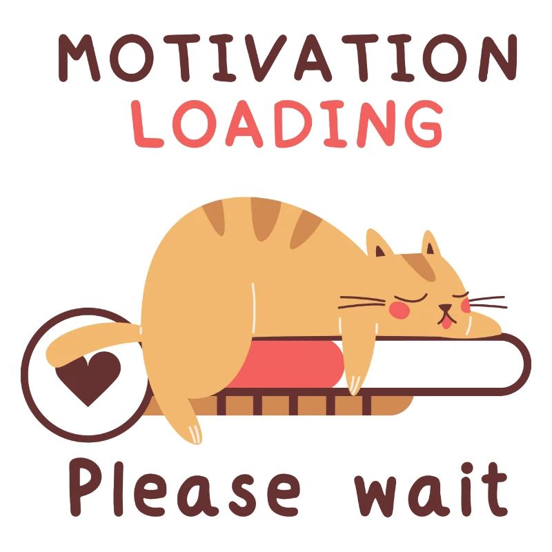 Chillende Katze: Motivation wird geladen