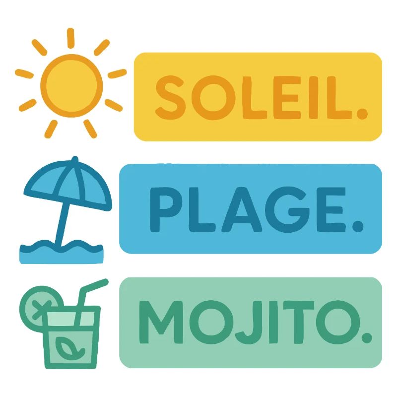 soleil plage mojito humour