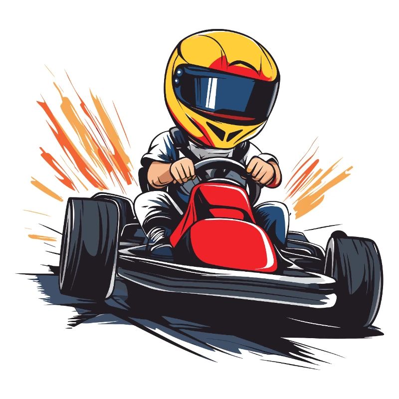 Racing Driver Cartoon Design