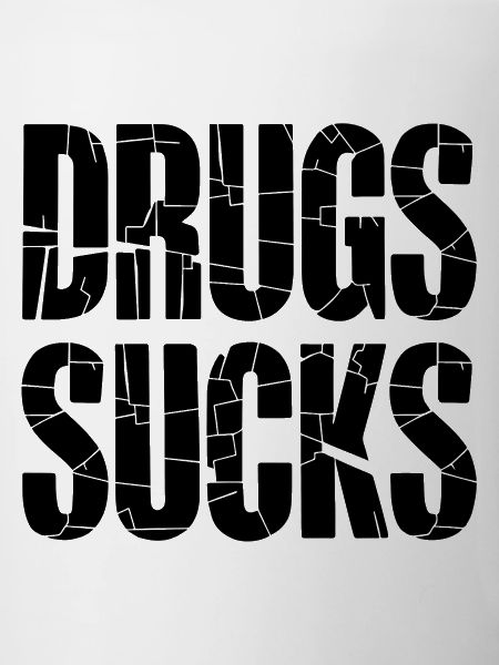 Anti Drugs Slogan Black