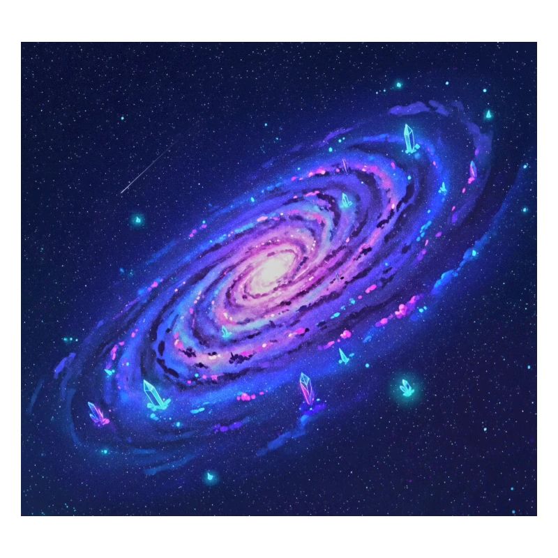 Néon Galaxy Spirale Cristaux