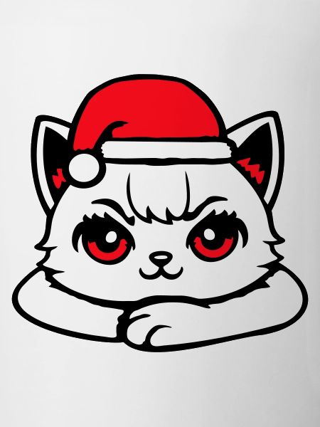 Cat Confident Santa Hat Cute Kitten