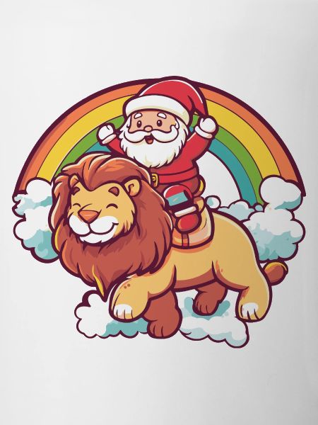 Löwe Weihnachtsmann Weihnachten
