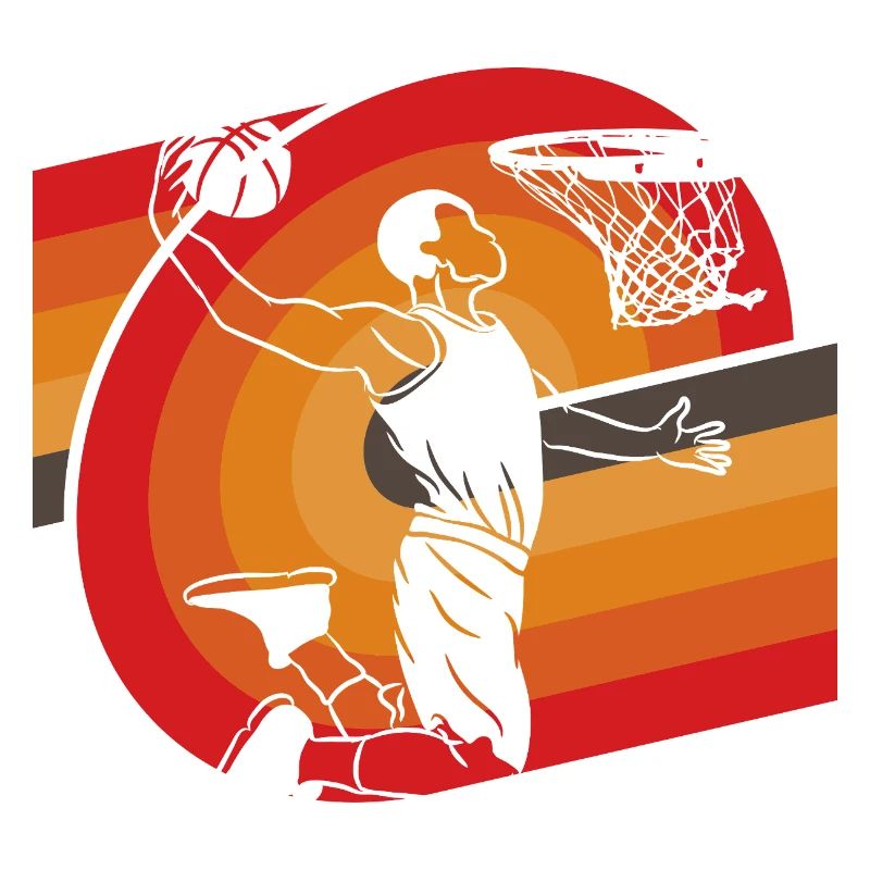 Basket-ball classique à l’ancienne design rétro