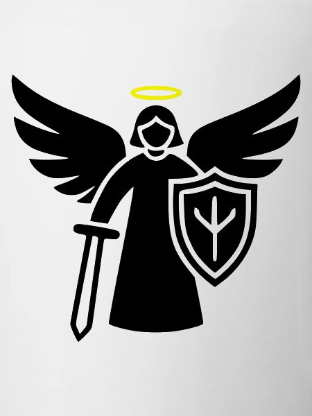 Warrior Angel Pictogram Shield