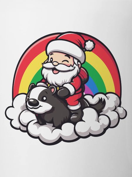 Noël moufette Père Noël
