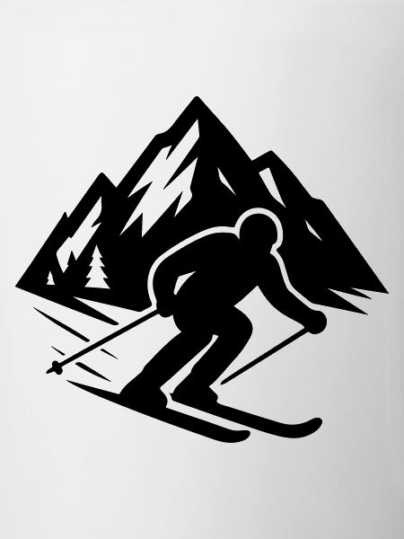 Ski Fahren Berge