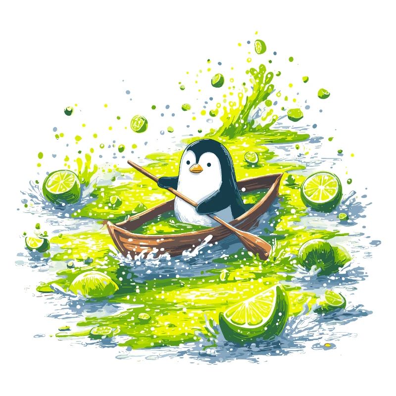 Penguin Kayak Lime Splash