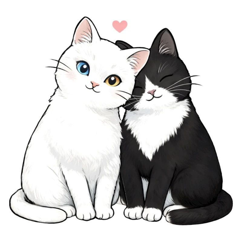 Katzenfreunde Duo Herzchen