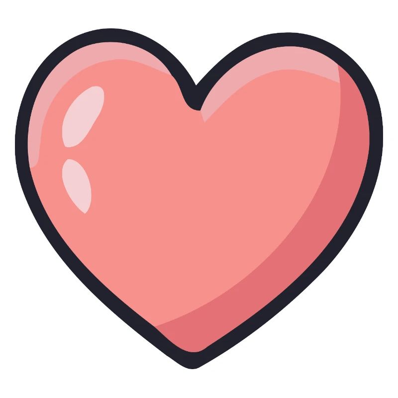 Cœur Rosé Graphique