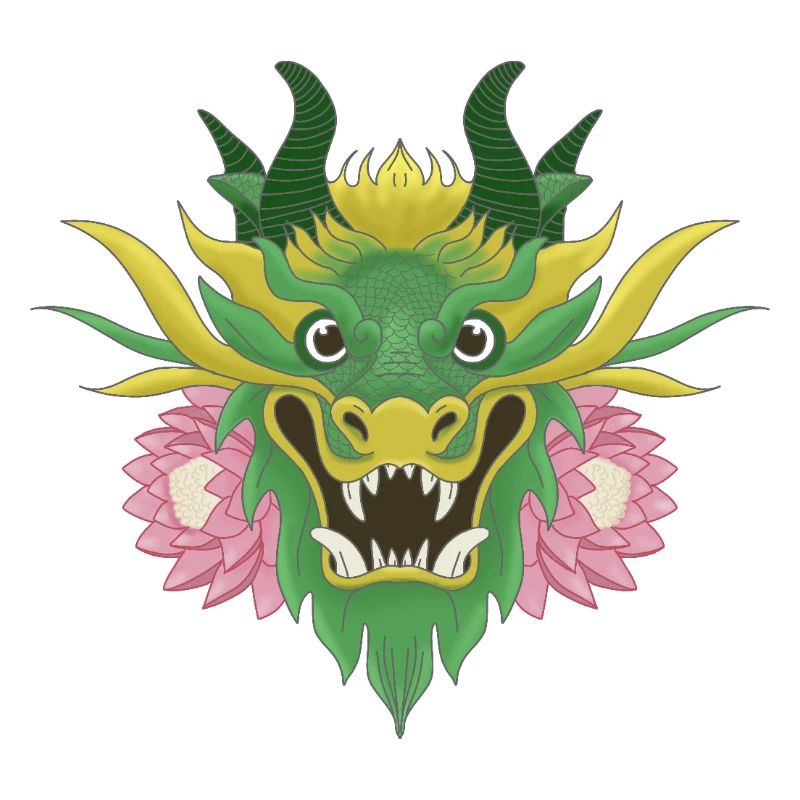 Dragon Lotus Vert Émeraude