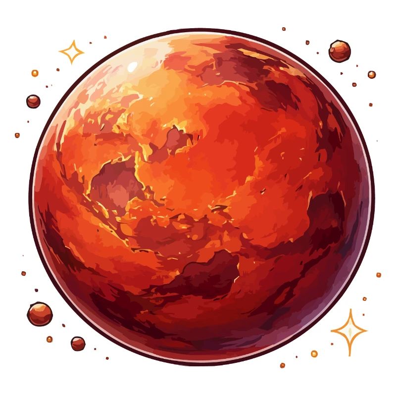 Roter Planet Mars kosmische Illustration