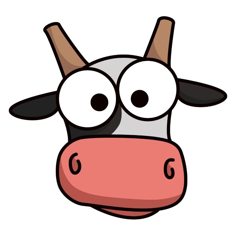 Cow Face Comic aux Grands Yeux