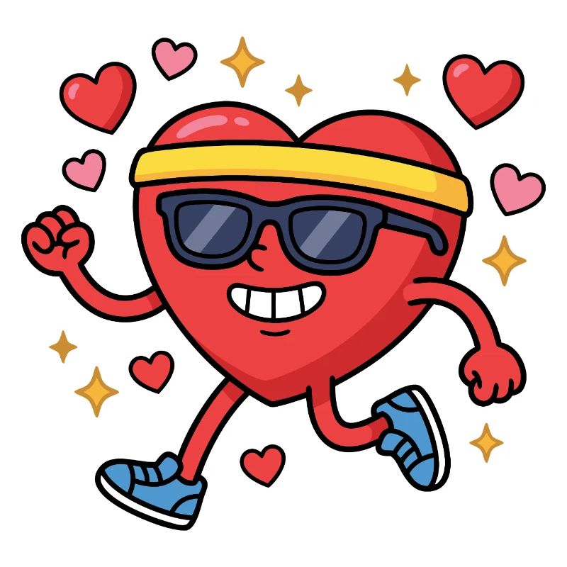 Course amusante pour la Saint-Valentin
