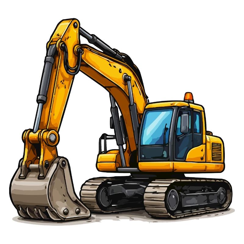Excavatrice jaune